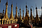 Kakku Pagoda complex. Part of the Buddhist Temple inside the complex. Shan State in Myanmar (Burma). 
